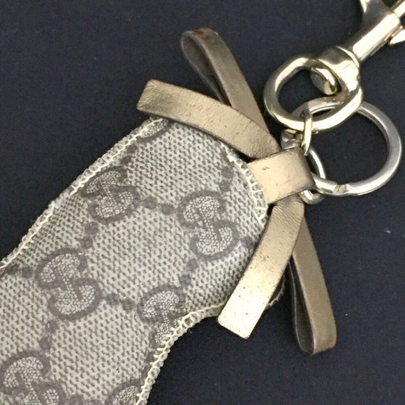 Gucciori Dog GG Logo Canvas Leather Key Holder - Picture 6 of 8